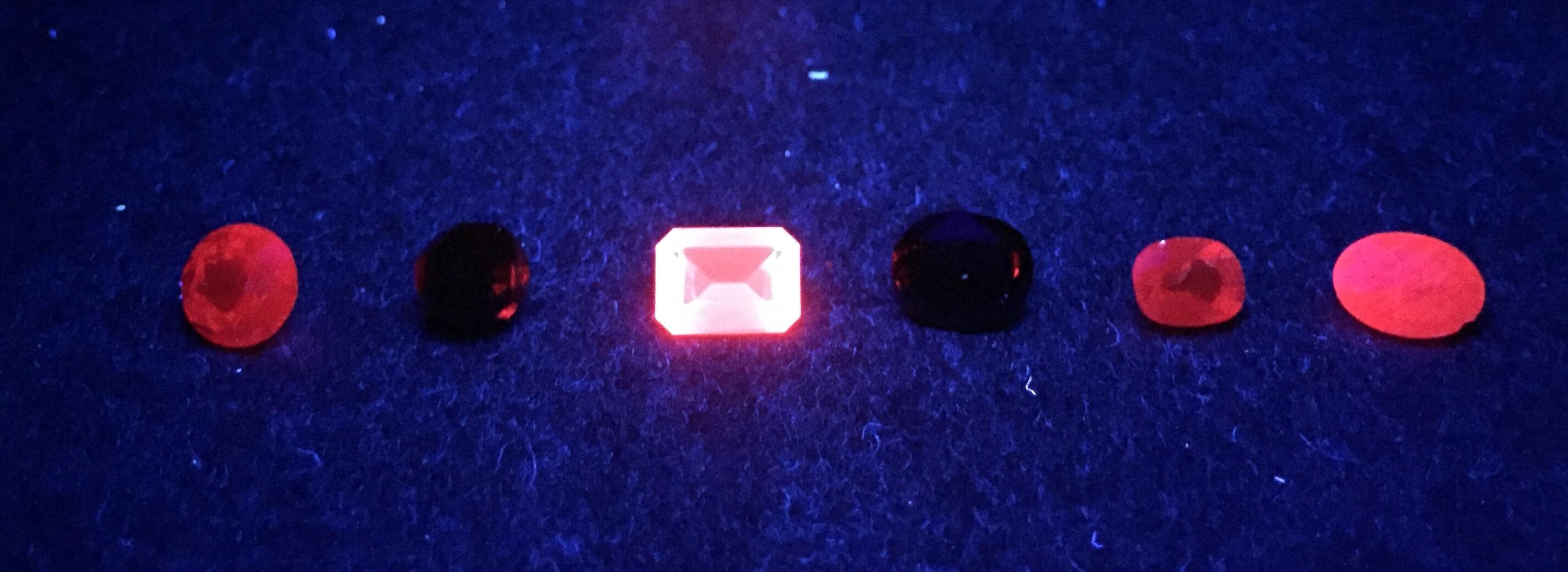 Focus on Gemstone Fluorescence: Looking for the Light - - B red LWUV