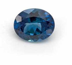 A beautiful 4.71 ct blue sapphire from the deposit, now in the Smithsonian Gem Gallery. Photo courtesy of Columbia Gem House.