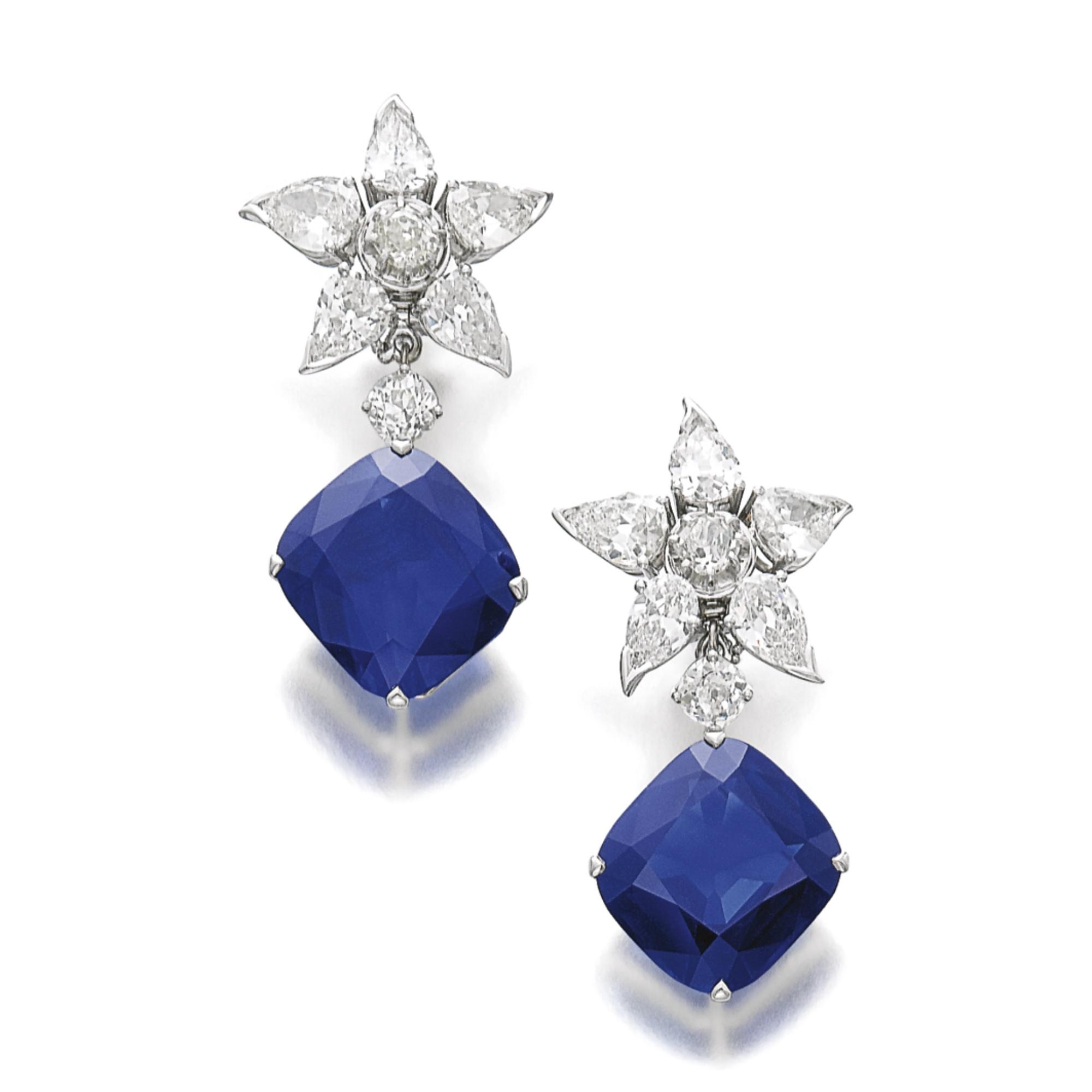 The Richelieu Sapphires a pair of rare and magnificent sapphire and diamond earrings Sothebys Geneva Gem A Blog