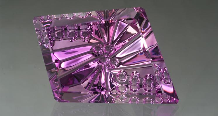 Amethyst DreamscapeTM 53.37 ct cut by John Dyer & CO. Photo by Lydia Dyer