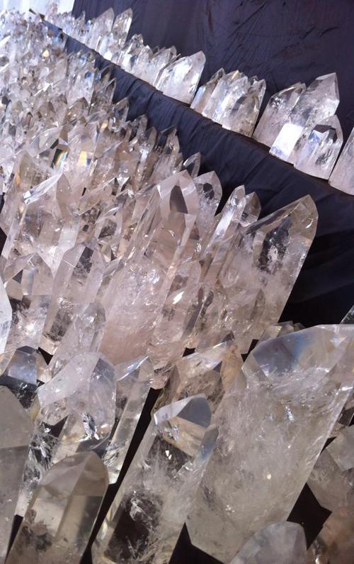 Quartz crystals in Tucson. Image courtesy of Julia Griffith. April birthstone.