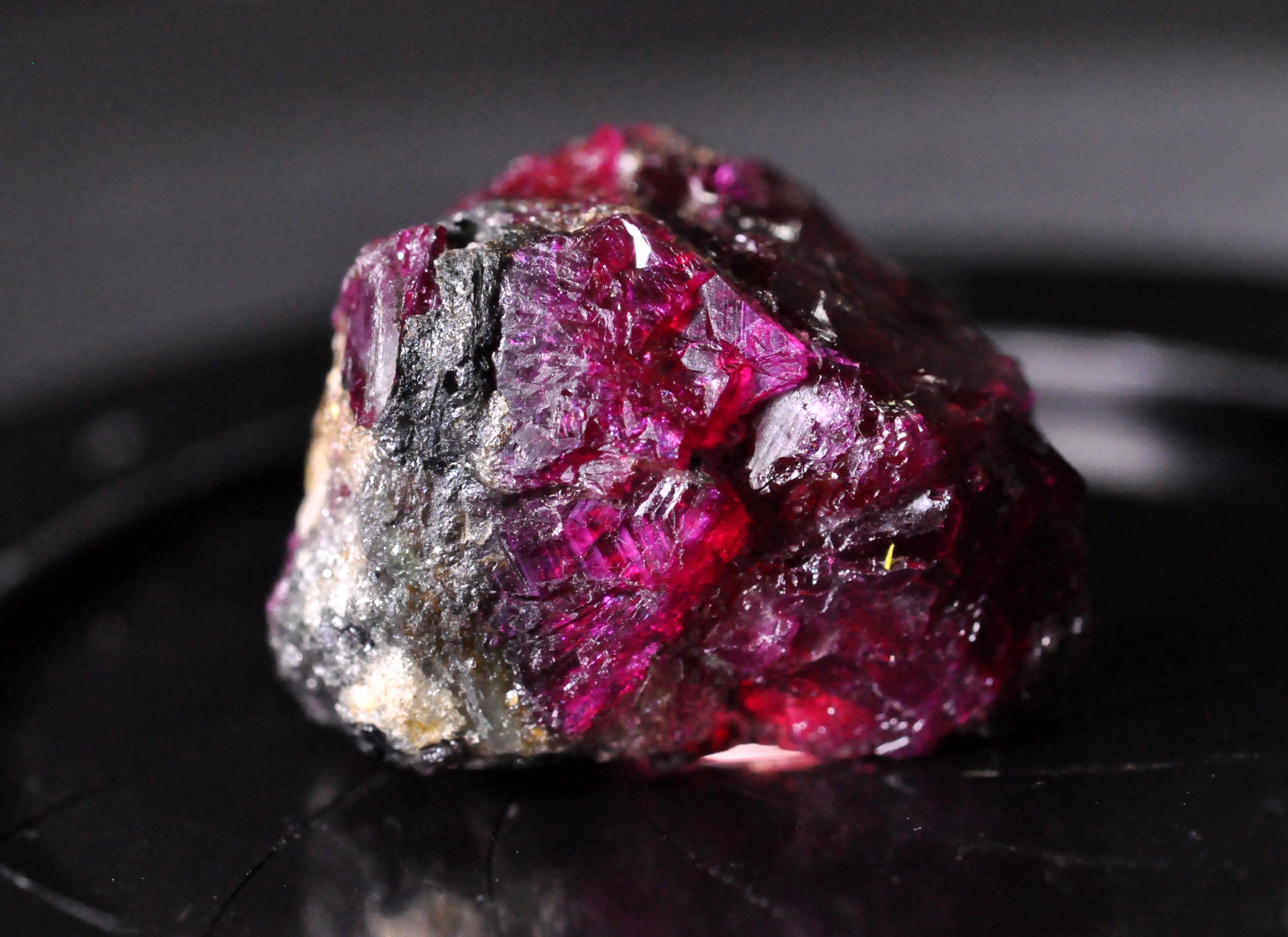 Heart Shape Natura l Cut Synthetic Red Rudy Corundum With Inclusion Inside  Loose Gemstones