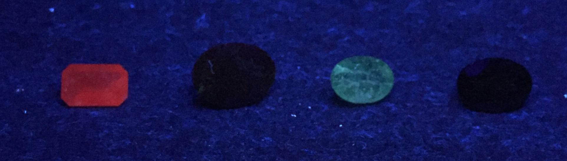 Focus on Gemstone Fluorescence: Looking for the Light - - green LWUV