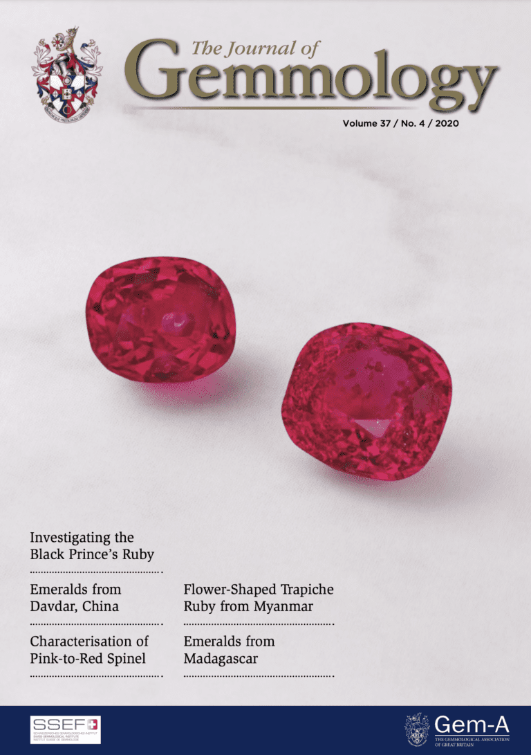 The Journal of Gemmology Archive - The Journal of Gemmology Archive - 2020 37 4 cover