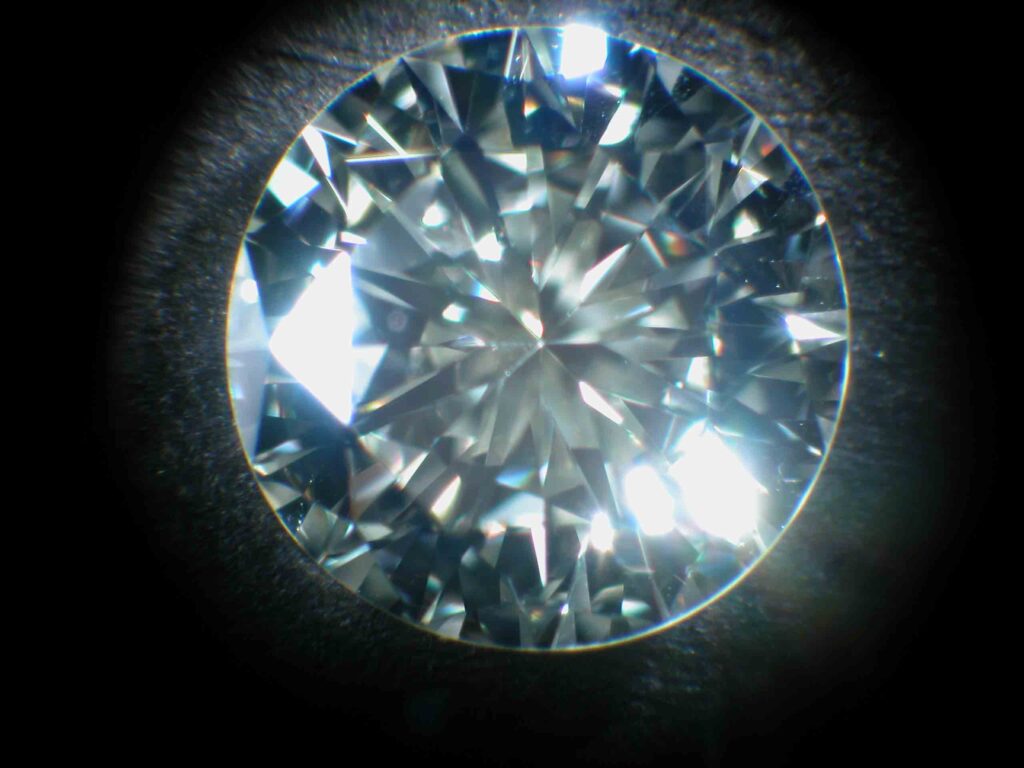 A round brilliant-cut diamond from the Gem-A Archives.
